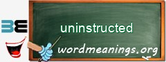 WordMeaning blackboard for uninstructed